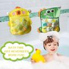 2 Pack Mesh Bath Toy Organizer, Anberky Cute Duck & Dinosaur Bath Toy Storage Net Bathtub Toy Organizer, Perfect Bathroom Hanging Storage Bag Quick Dry Bath Toy Holder Bag with 8 Strong Hooks (#A)