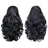 SYXLCYGG Black Ponytail Hair Clip Claw Pony Tails Extension Wavy 10" 3.5 OZ Synthetic Like Real Fake Hair piece Women Yaki Easy To Use Fluffy¬ Tangled