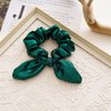 5 Pcs Bunny Ear Hair Bow Scrunchies for Girls Women, Christmas Hair Ties with Bows Snowflake Polka Plaid Hair Ties for Girls Kids Women Cute Scrunchies for Party Gift (5Pcs)
