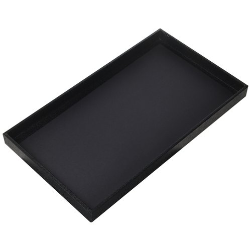 Regal Pak 3-Piece 1 -Inch Deep Black Full Size Plastic Stackable Jewelry Tray 14 3/4" X 8 1/4" X 1"H