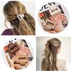 Medium Claw Hair Clips for Women Girls, 2" Matte Rectangle Small Hair Claw Clips for Thin/Medium Thick Hair, Hair Jaw Clips Nonslip Clips (Warm color)