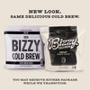 Bizzy Cold Brew Coffee | Decaf Blend | Water Process | Coarse Ground Coffee | Micro Sifted | Specialty Grade | 100% Arabica | Brew Bags | 12 Count | Makes 42 Cups