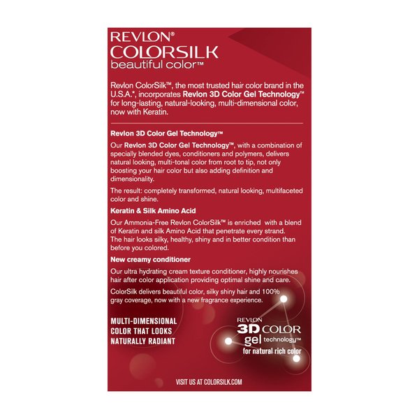 Revlon ColorSilk Hair Color, 50 Light Ash Brown 1 ea (Pack of 12)