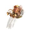 Victorian Bridal Chiffon Flower and Rhinestone Accent Corsage Hair Tie - Bracelet (Bohemian Love)