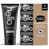 hello Activated Charcoal Epic Teeth Whitening Fluoride Free Toothpaste, Fresh Mint and Coconut Oil, Vegan, SLS Free, Gluten Free and Peroxide Free, 4 Ounce (Pack of 4)