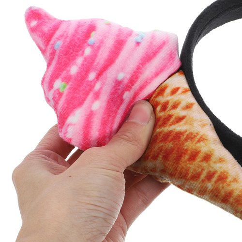 balacoo Ice Cream Cone Headband: Ice Cream Headband Women Headbands Party Decorations Face Washing Headband Hair Hoops - Ice Cream Hair Accessories