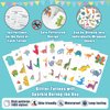 Partywind 408 PCS (68 Sheets) Glitter Dinosaur Tattoos for Kids Party Supplies, Fake Temporary Tattoos for Dinosaur Goodie Bag Stuffers, Boys Birthday Party Decorations, Dinosaur Games Toys