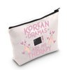 WZMPA Korean Drama Cosmetic Makeup Bag k-Drama Lover Gift Korean Dramas Are My Therapy k-Drama Zipper Pouch Bag For Women Girls (Korean Dramas)