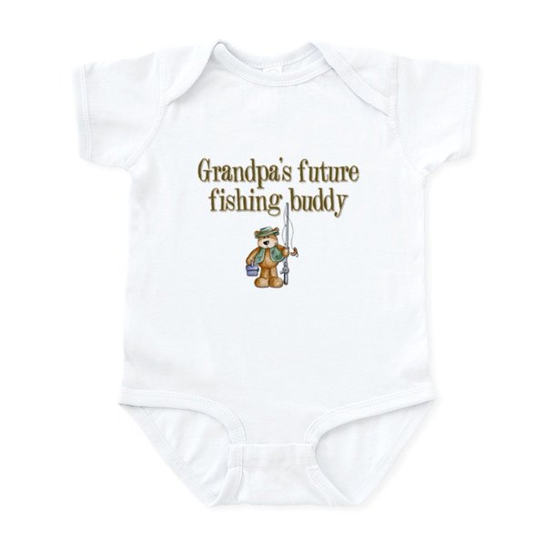 CafePress Grandpa's Future Fishing Buddy Infant Creeper Infant Bodysuit Baby Romper