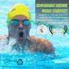 [2 Pairs] Ear Plugs for Swimming, Hearprotek Swim Ear Plugs Adults-Waterproof Silicone Water earplugs for Men Women Juniors Swimmers Pool Shower Bathing (Green)