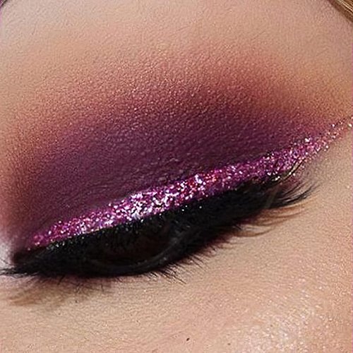 FOCALLURE Beam Eyeliner, Metallic Glitter Shimmer Eye Liner, Waterproof Liquid Eyeliner Pencil, Quick Drying, Sparkling Eye Makeup for Costume & Party, 02 GARNET