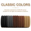 CYWLIFE Hair Ties Rubber Bands for Women Girls Thick Cruly Hair, 100 PCS Brown, No Crease No Damage Soft Elastics Hair Ties