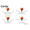 CorQs Strike Indicators, Neon, 1/2" FlyFishing Bobbers - Made in USA - EcoFriendly, Natural Cork Floats with Rubber O-Ring