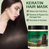 LSKINBATH Keratin Hair Treatment For Hair Moisturizing Hair Mask Argan Oil Keratin Biotin Repair Deep Conditioner For Dry Damaged Frizzy Curly All Hair Types(16.9 Fl Oz/500ml)