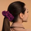 Silk Scrunchies,Elastic Bands Ponytail Holder Silk Satin No Damage, Soft Satin Scrunchies,Hair Accessories Hair Scrunchies Suitable for Women Girls for Thick Thin Fine Curly hair (Dark-Red)