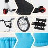Zomiboo 18 Pieces Finger Toy Set Including Alloy Finger Bikes, Finger Scooter, Finger Pants, Replacement Wheels, Bike Lock and Mini Tools Movement Party Favors(Black, White, Blue)