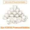 ThreadNanny 144pcs White Prewound Bobbin Thread Plastic Size A (SA156) Works with Brother Embroidery and Sewing Machine Polyester Thread