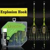 Dyxssm Fishing Feeder Carp Fishing Hooks with Fishing Spring Carp Feeder (Pack of 4) (Green, 10#)