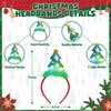 Blowata Christmas Party Favors, 3PCS Light Up Christmas Necklace Headband Glasses Set, Xmas Bulb Necklace Christmas Tree Lights Holiday Headbands LED Flashing Santa Eyeglasses Bulk for Christmas Gift