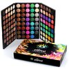 FantasyDay 120 Colors Long Lasting Waterproof Highly Pigments Shiny Shimmers Glitter Eyeshadow Palette All in One Makeup Kits for Women Girls Holiday Make-up Gift Sets Xmas Essential Makeup Palette