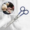 Scissors-Hair Cutting/Hairdressing/Barber Salon/Hairdressers Stainless Steel Scissors for Men Women and Children -Barber Hair Cutting Professional Super Cut -PVC Grip Stainless Steel (Navi Blue)