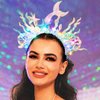 GORTIN Light Up Mermaid Headband LED Starfish Headbands Glow Shell Hair Band Costume Hair Accessories for Women
