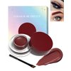 Waterproof Matte Gel Eyeliner Pot- Red Long Lasting Cream Eyeliner Eyebrow Gel, High Intensity Pigments Smudge-proof Eye Liner Brow Cream, for Halloween Cosplay Show Eye Liner Brow Face Makeup-#117