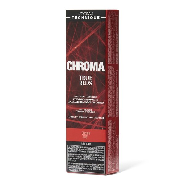L'Oréal Technique Chroma True Reds Permanent Hair Color | Red Hair Dye | Long-Lasting Hair Color | For Light, Dark, and Gray Hair | Ruby