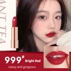 3 Colors Matte Lipstick Set Lip Stick with Orange Chain Bag Package Velvet Lip stick Set Waterproof Non-Stick Cup Long Lasting Retractable Red Lipstick Set 3.5gx3 Pcs