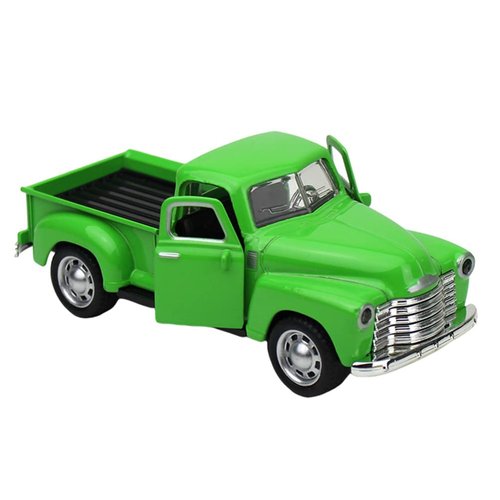 Toyvian Toy Trucks Diecast Model Cars Toy Alloy Stepside Pickup Truck Model Collection Metal Classic Vintage Old Fashioned Tabletop Truck Figurine Decoration for Home Car Office Kids Green Toy Truck
