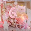 Cat Birthday Decorations, Cat Balloons, Pink 6 Balloon Number, Cat Themed Birthday Party Decorations, 6th Birthday Decorations For Girls
