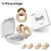 Audree Soft Ear Plugs for Noise Reduction, Reusable Flexible Earplugs for Sleep, Travelling, Focus, Study & Noise Sensitivity, 28dB Noise Cancelling, 8 Silicone Ear Tips in XS/S/M/L, Beige