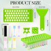 RONRONS Professional Lipsticks Filling Tray Kits, Including 1 Pieces Lip Balms Filling Tray 1 Pieces Spatula and 50 Pieces Empty Lip Balm Tubes with Caps DIY Lipstick Gifts for Women Grils Business