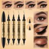 G G Colors 2 in 1 Magic Eyebrow Pencil, 4 Tip Microblade Eyebrow Pen Microblading Eyebrow Pencil Contouring Pen for Natural Daily Look Eyebrow Makeup