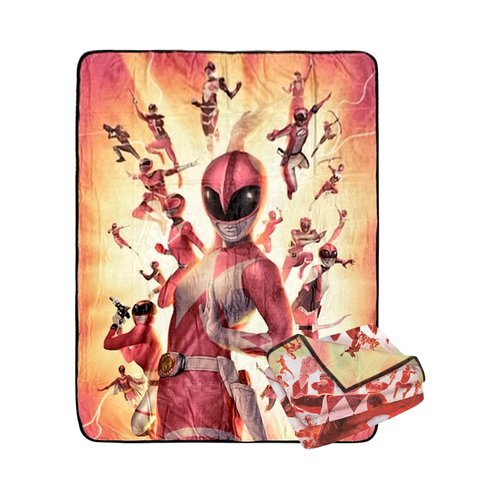 Bazillion Dreams Power Rangers Pink Ranger Fleece Softest Comfy Throw Blanket for Adults & Kids| Measures 60 x 45 Inches (Pink)
