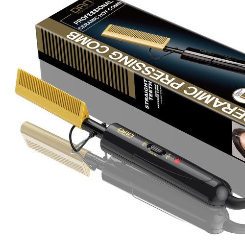 DAN Technology Small Ceramic Hot Comb for Lace Front Wigs - Dual Voltage, Fast Heating Straighten...