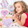 PASEMM 36pcs Little Girl Rhinestone Gem Rings,Adjustable,Random Color Style Diamond Kids Play Rings in Box,Pretend Play and Dress Up Rings for 4-12 Year Old Girl Birthday Gifts, 3 4 5 6 7 8 9 10 11 12