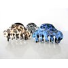 Generic Blue, brown or gray animal print hair claw clip (Primary color: Brown), 1 Count (Pack of 1)