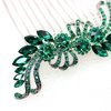 Faship Green Crystal Hair Comb