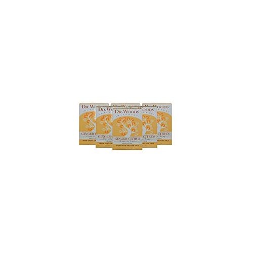 Dr. Woods Ginger Citrus Bar Soap with Jojoba Oil & Organic Shea Butter, 5.25 Ounce (Pack of 6)
