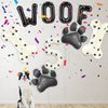 Dog Theme Balloons - 5th Dog Birthday Party Decorations, 40 Inches Number 5 Foil Balloons, Paw and Bone Balloons, WOOF Letter Balloons, Paw Prints Stickers for Pet Kids Dog Birthday Party Supplies