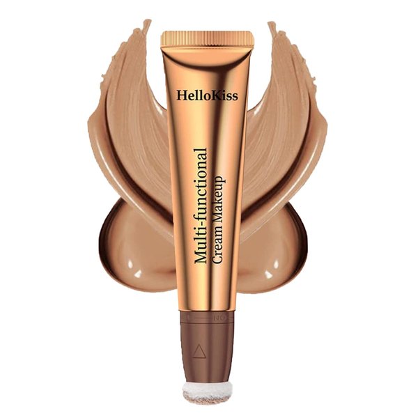 Liquid Contour Beauty Wand, Liquid Contour Stick with Cushion Applicator, Lightweight Blendable Silky Cream Contour Stick Bronzer Wand, Professional Waterproof Face Body Contour Makeup （01）