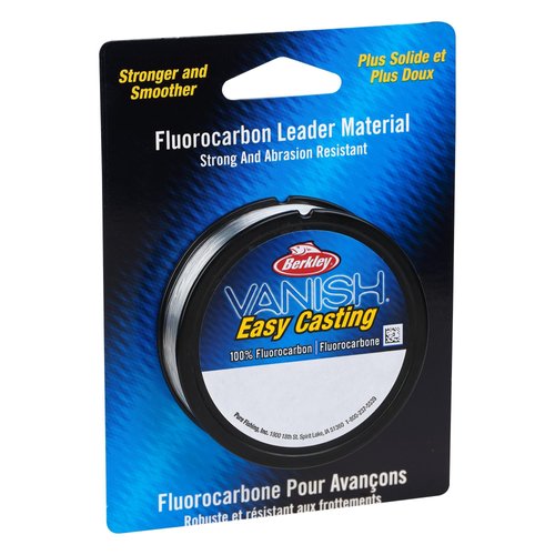Berkley Vanish® Leader Material, Clear, 4lb | 1.8kg, 50yd | 45m Fluorocarbon Fishing Line, Suitable for Freshwater Environments