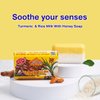 ASANTEE Rice Milk & Turmeric Soap Bar - Luxurious Body Soap for Soft, Clear Skin 125 g.(Pack of 3)
