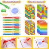 KELENO 72 Building Block Birthday Party Favors Supplies Invisible Ink Pen Notebook Sticker Goodie Bag Stuffer Kids Boys Toys Gifts Christmas Carnival Classroom Prize