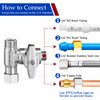 Fridge Water Line Kit Connector - Refrigerator Ice Maker Water Line Splitter, Also Available for Ice Maker Outlet Box, Drinking Water Faucet, Water Filtration System(1/4"-3/8"-3/8")