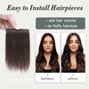 S-noilite Clip in Human Hair 1PC 6 Inch Short Human Hair Extensions Adding Extra Hair Volume Thick Hairpieces #4P27 Medium Brown & Dark Blonde Fullness Double Weft Invisible Hairpin 10g