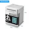 Renvdsa Electronic Password Piggy Bank Cash Coin Can Auto Scroll Paper Money Saving Box Toy for 6 7 8 9 10 11 12 Years Old Kids Gifts (Silvery)
