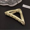 Triangle Hair Claw Clip Hollow Triangle Hair Clips Medium Metal Hair Claw for Women Girls Non-Slip Strong Grab Clips Shark Barrette Hair Clamps Hair Accessories for Thick Hair(Gold)