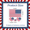 American Flag Temporary Tattoos,10 Sheets USA Flag Tattoos National Flag Face Tattoo Stickers for World Cup International Competitions USA Party Favors Decoretions Accessories